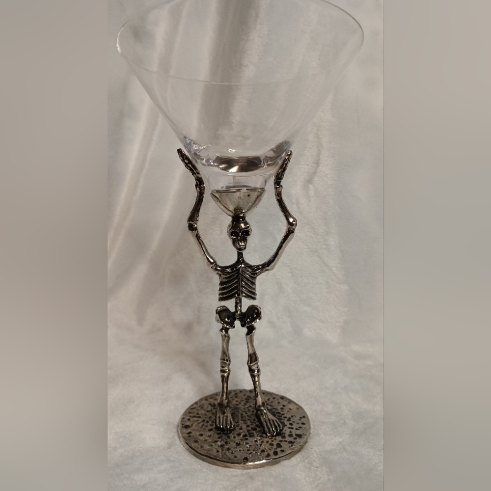 Skeleton Martini Glass Set of 2